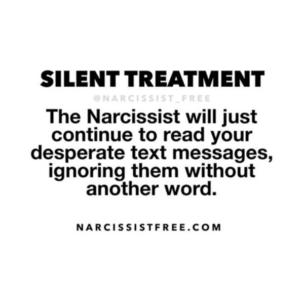 Quote Narcissist Silent Treatment
