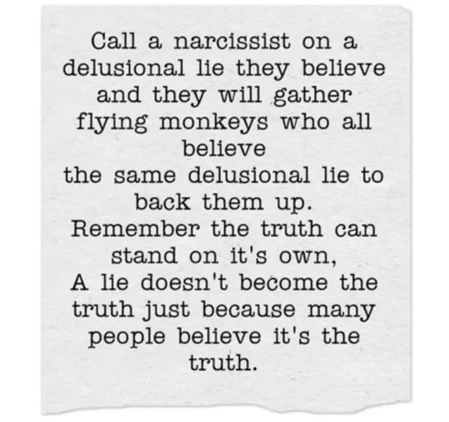 Quote Narcissist Delusional Lie